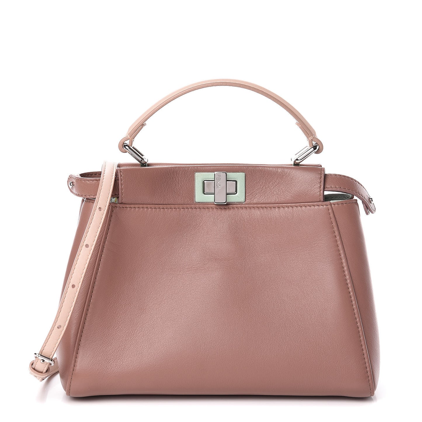 Nappa Colorblock Mini Peekaboo Iconic Satchel English Rose Plaster Oxigen