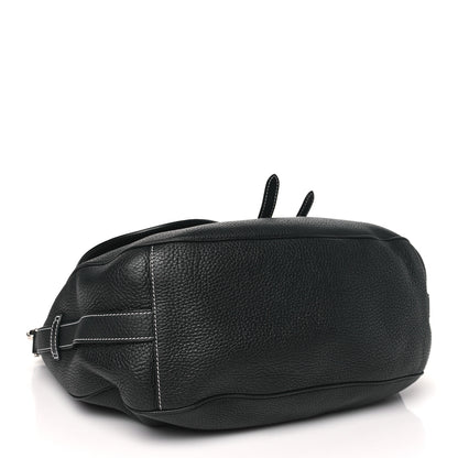 Christian Dior Grained Calfskin Saddle Soft Bag Black 4 of 9
