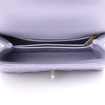 Chanel Caviar Quilted Mini Coco Handle Flap Light Purple 5 of 10