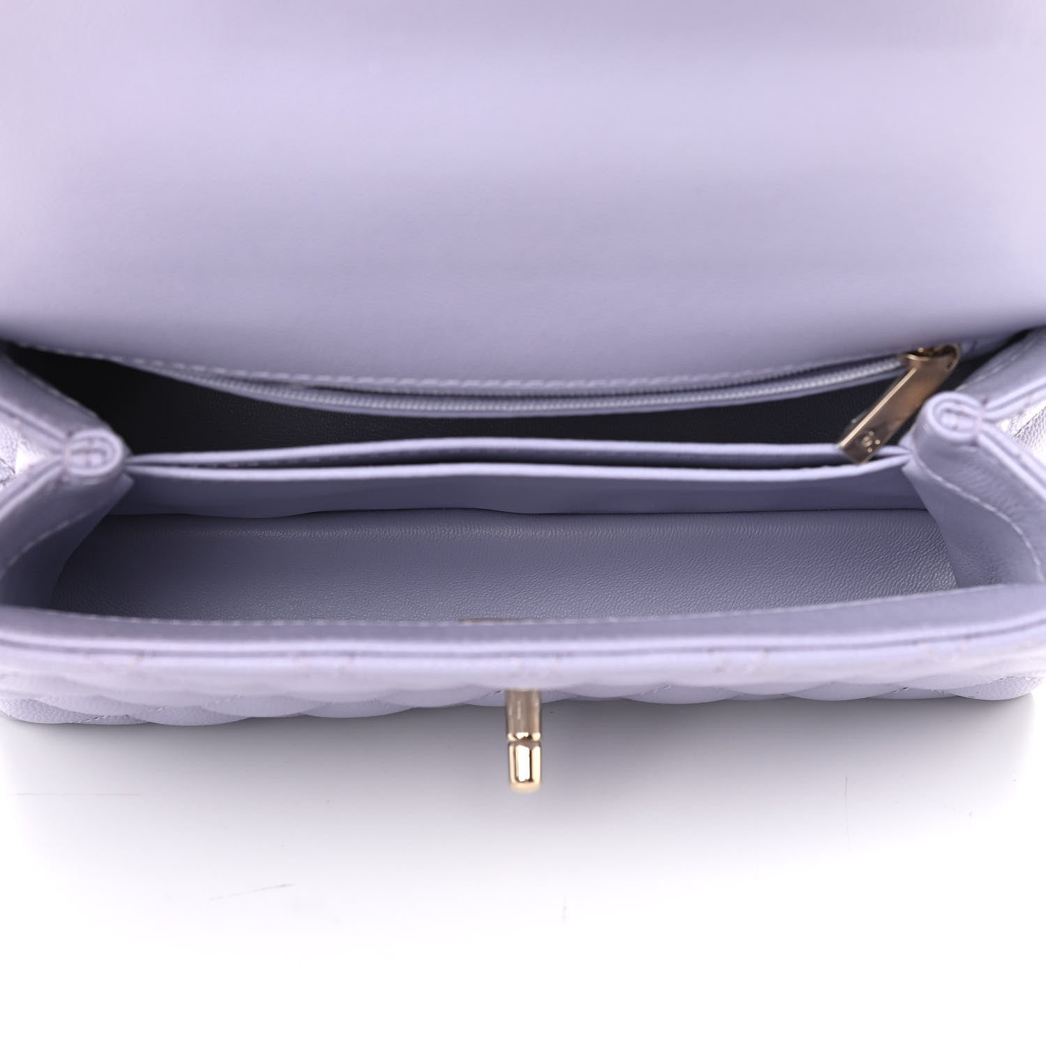 Chanel Caviar Quilted Mini Coco Handle Flap Light Purple 5 of 10