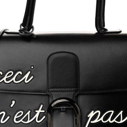 Delvaux Calfskin MM L'Humour Brillant Satchel Black 9 of 13