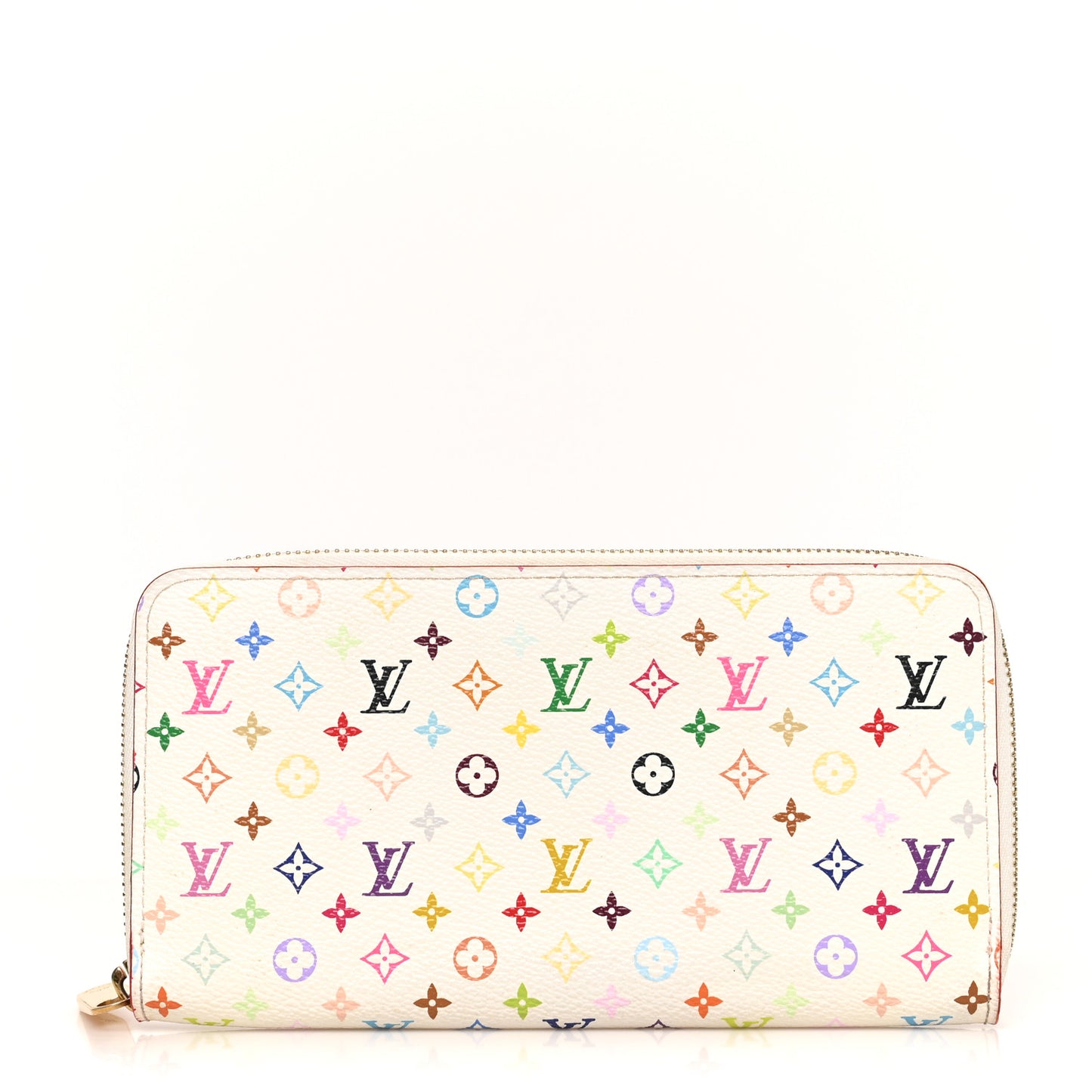 Monogram Multicolor Zippy Wallet White Orange