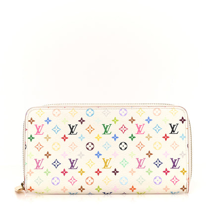 Louis Vuitton Monogram Multicolor Zippy Wallet White Orange 1 of 7