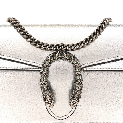 Gucci Metallic Calfskin Super Mini Dionysus Shoulder Bag Silver 7 of 12