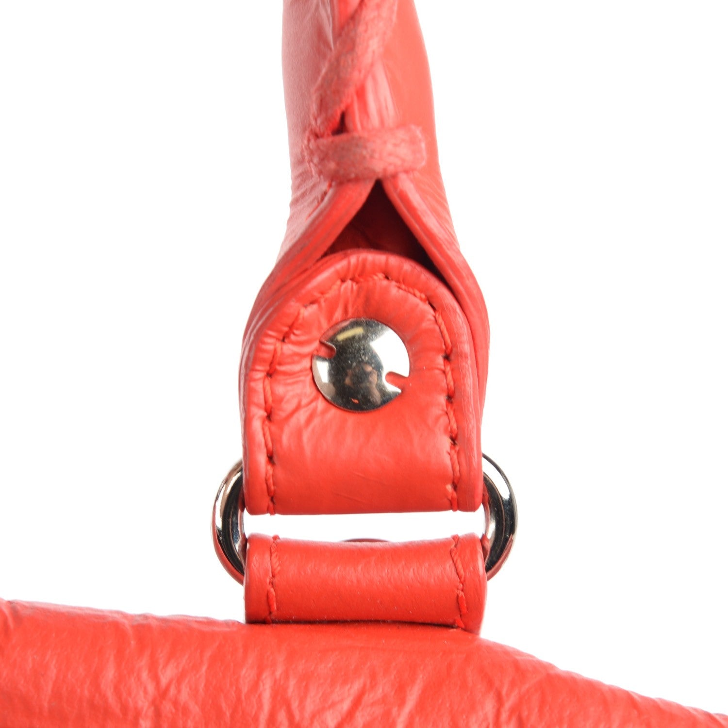 Balenciaga Matte Goatskin Rubber Covered Classic Hardware Mini Twiggy Rouge Coquelicot Rouge Braise 14 of 14