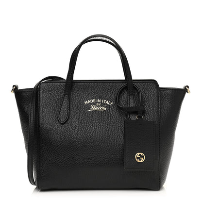 Gucci Dollar Calfskin Mini Swing Top Handle Bag Black 1 of 9