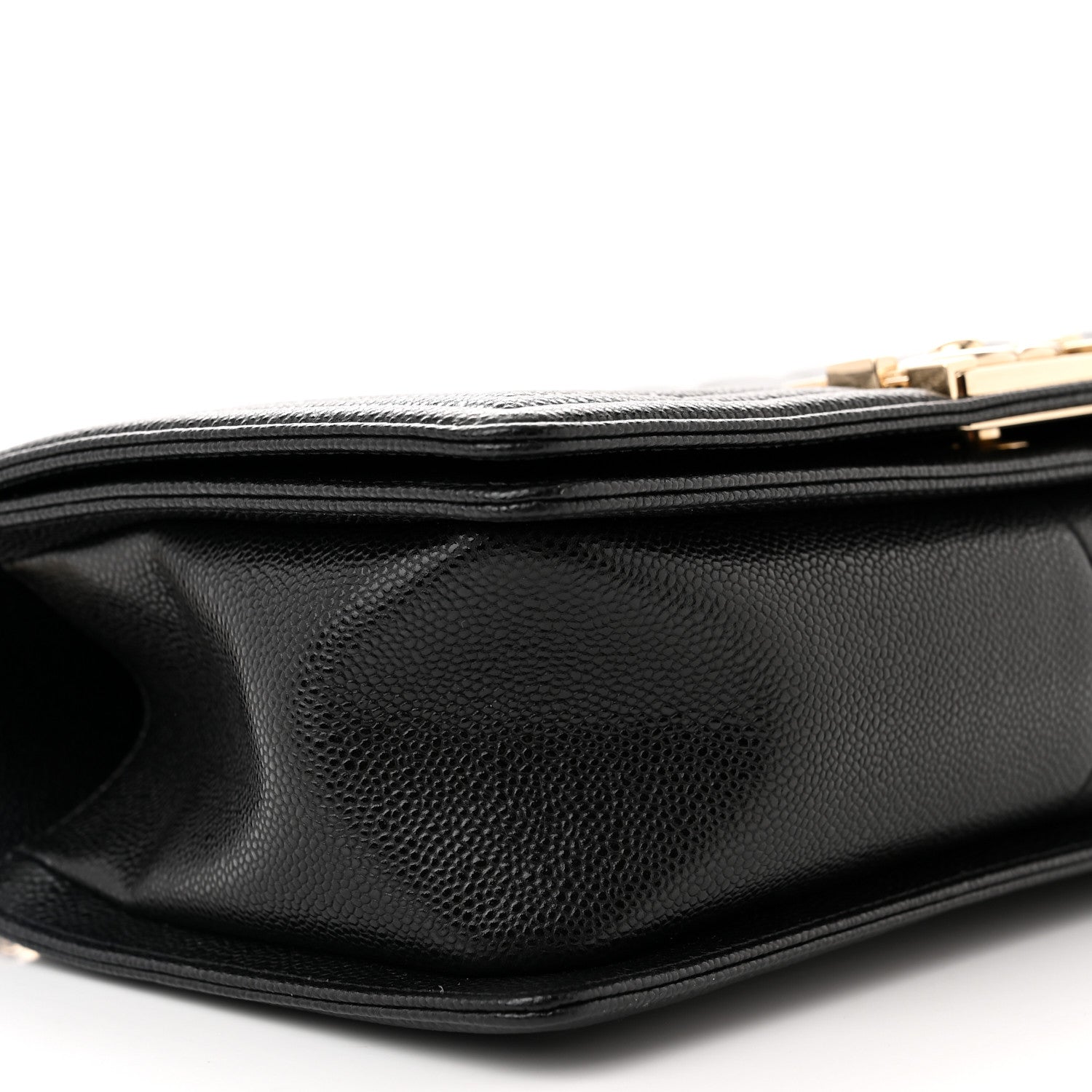 Chanel Caviar Chevron Quilted Medium Boy Flap Black 9 of 12