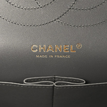 Chanel Lambskin Quilted Jumbo Double Flap Dark Grey 6 of 9