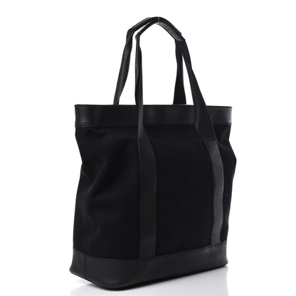 Balenciaga Rubber Calfskin Canvas Navy Tote Black 3 of 18