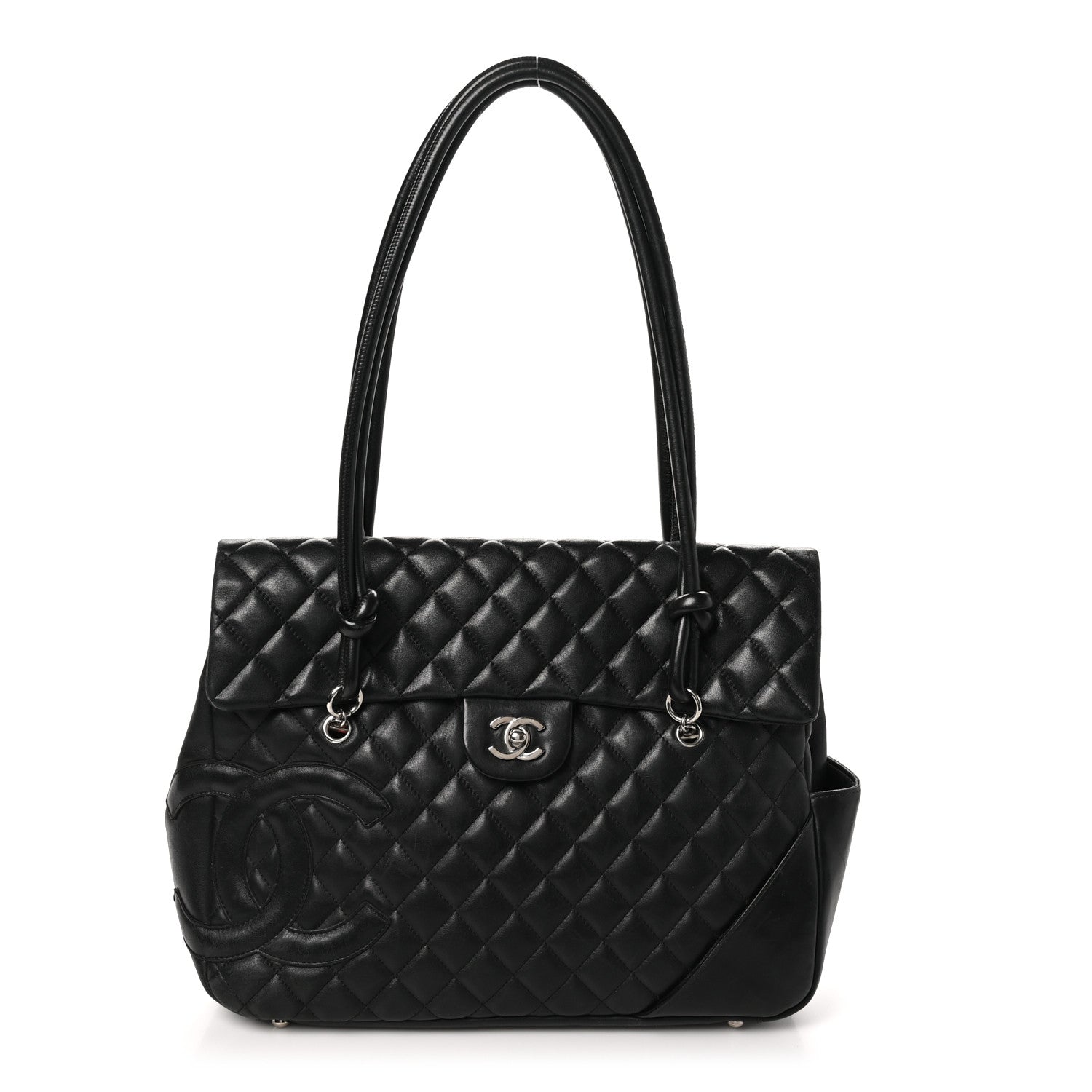 Chanel Calfskin Quilted Large Cambon Flap Black 1 of 12