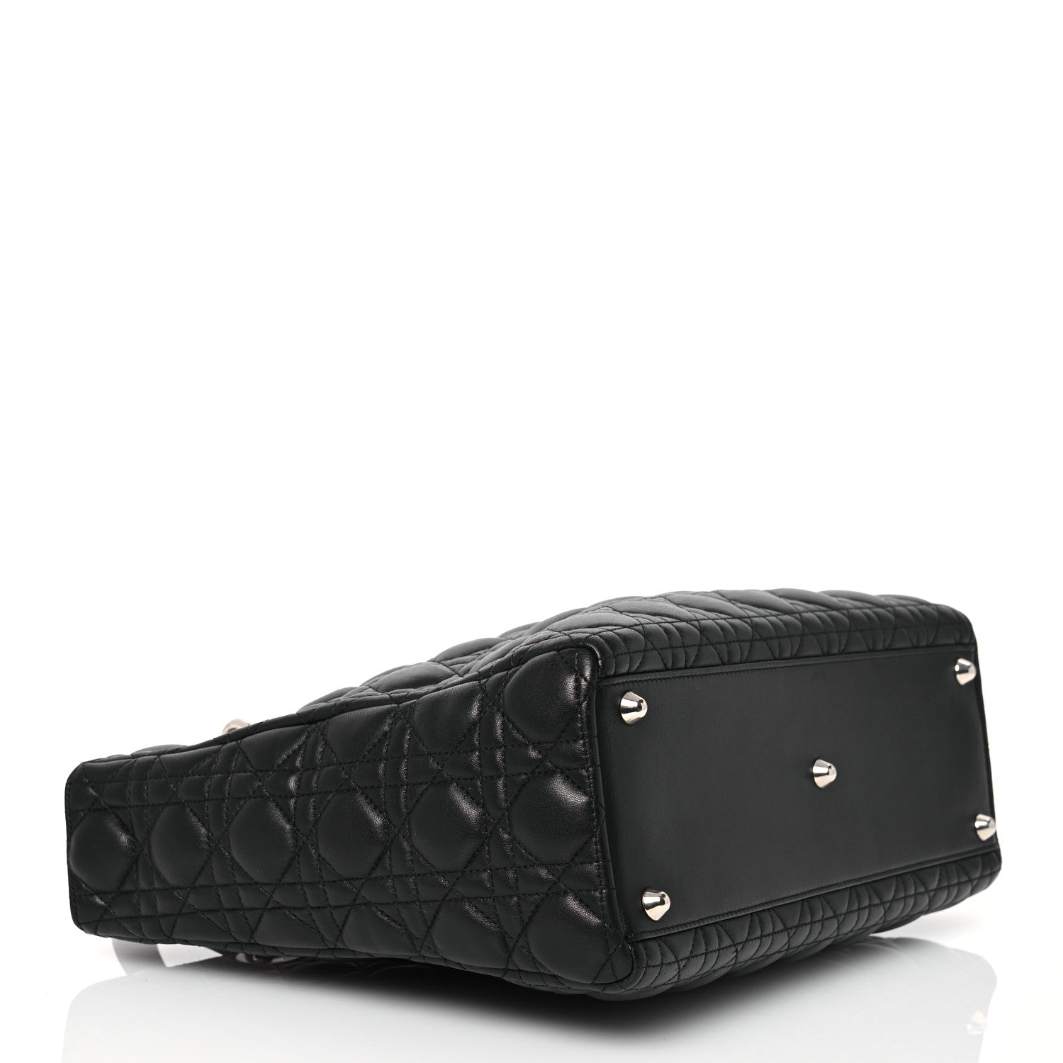 Christian Dior Lambskin Cannage Large Lady Dior Black 4 of 13