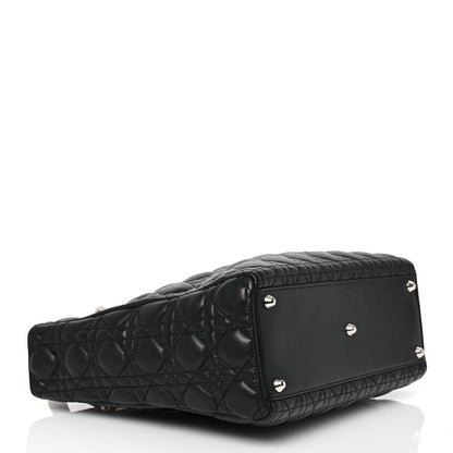 Christian Dior Lambskin Cannage Large Lady Dior Black 4 of 13