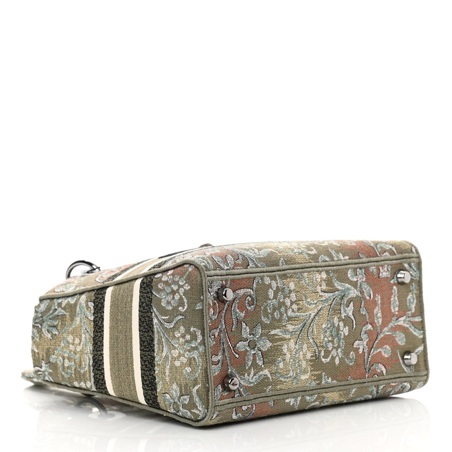 Metallic Canvas Embroidered Floral Medium Lady D-Lite Multicolor