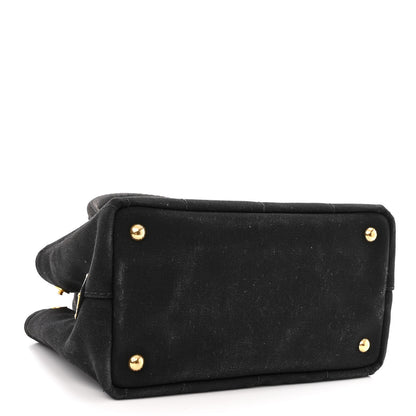 Prada Canapa Small Logo Tote Black Talco 4 of 9