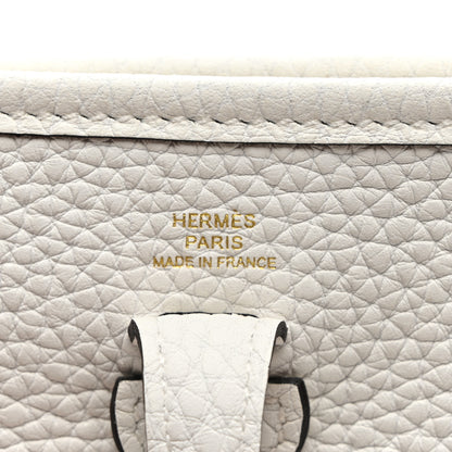 Hermes Taurillon Clemence Amazone Evelyne TPM New White 7 of 12