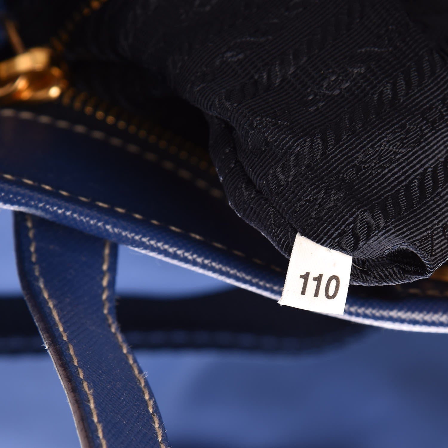 Prada Tessuto Nylon Saffiano Crossbody Tote Bleuette 8 of 14