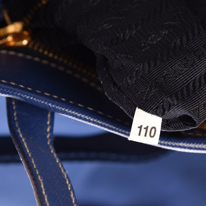 Prada Tessuto Nylon Saffiano Crossbody Tote Bleuette 8 of 14