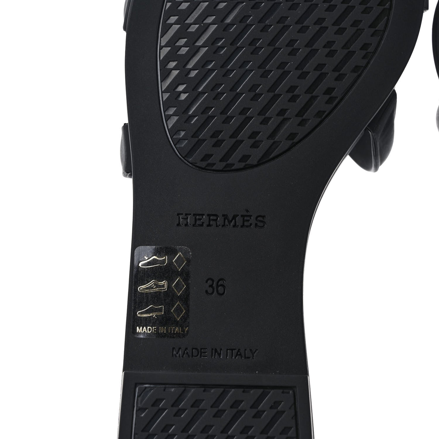 Hermes Rubber Aloha Sandals 36 Black 6 of 8