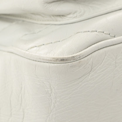 Saint Laurent Crinkled Calfskin Matelasse Monogram Medium Niki Chain Satchel Ivory 11 of 12