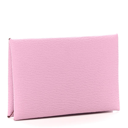 Hermes Chevre Mysore Calvi Card Case Mauve Sylvestre 3 of 7