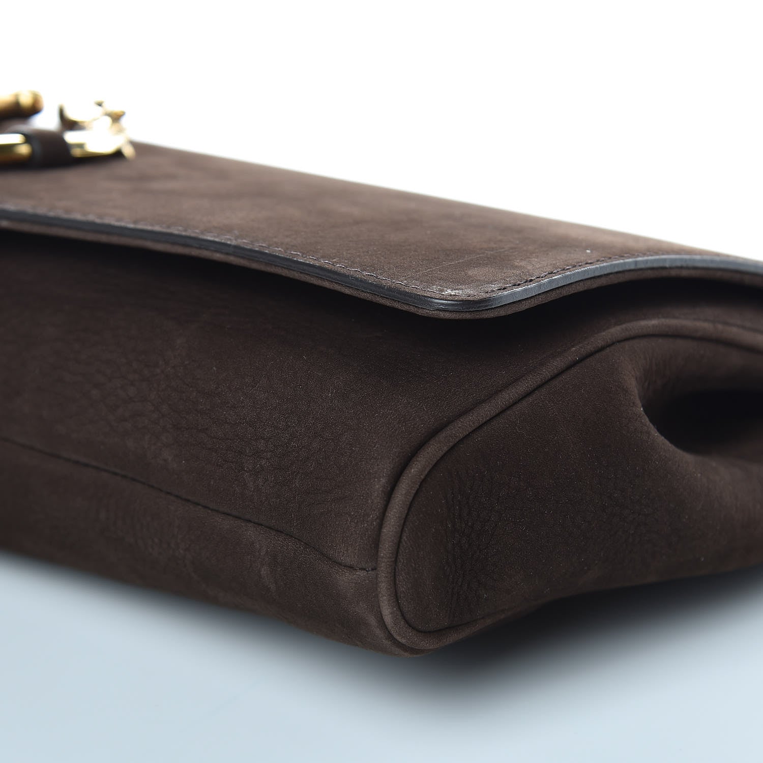 Gucci Nubuck Ribot Horse-Heads Clutch Brown 9 of 10