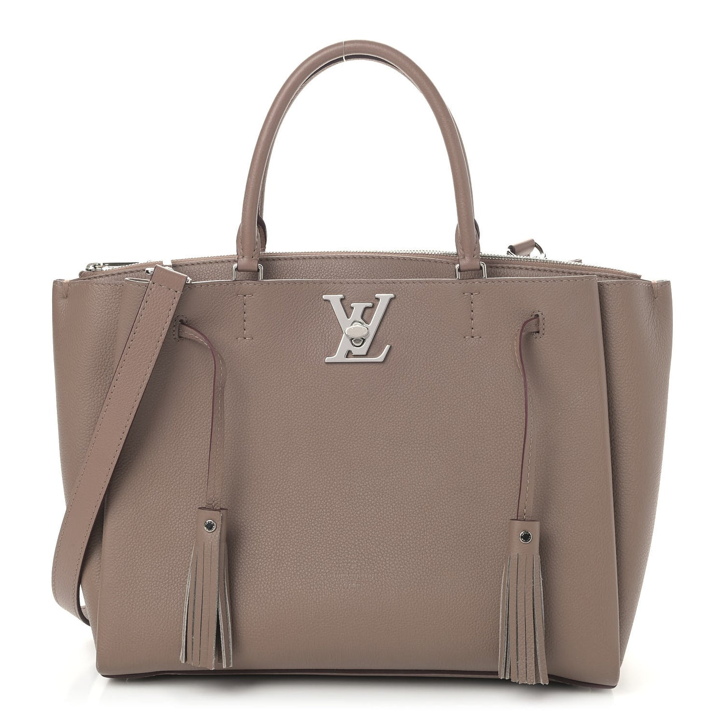 Calfskin Lockmeto Taupe Glace