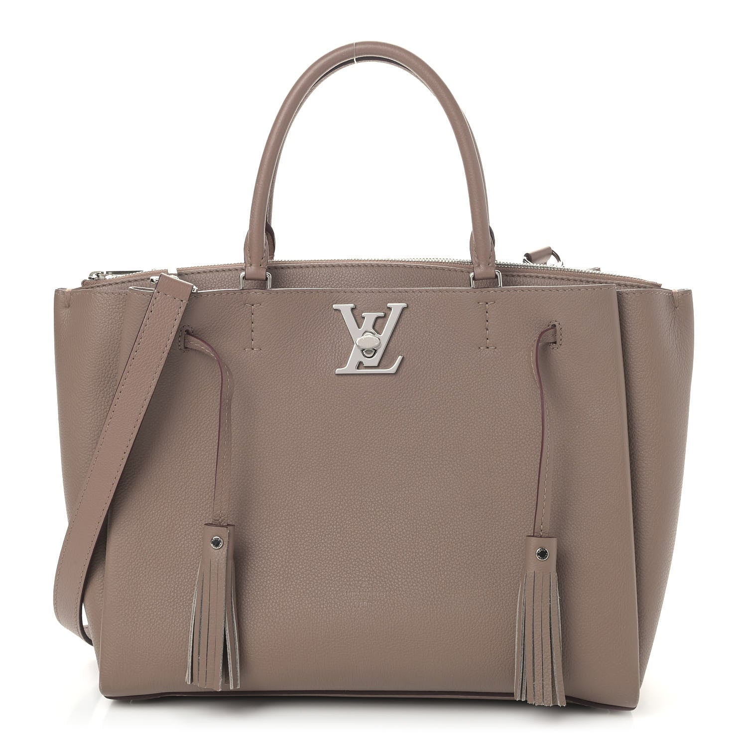 Louis Vuitton Calfskin Lockmeto Taupe Glace 1 of 9