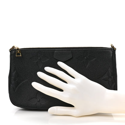 Louis Vuitton Empreinte Monogram Giant Multi Pochette Accessories Large Pochette Black 2 of 6