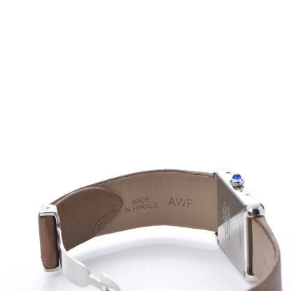 Cartier Stainless Steel Satin 24mm Tank Solo Python Quartz Watch Taupe 9 of 12