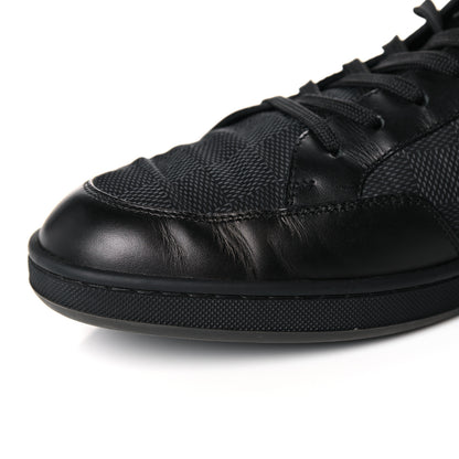 Louis Vuitton Calfskin Nylon Damier Offshore Sneakers 8 Black 9 of 13