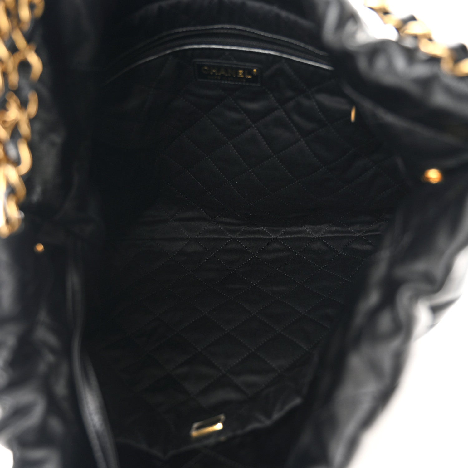 Chanel Shiny Calfskin Quilted Chanel 22 Black 6 of 11
