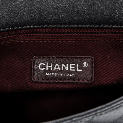 Chanel Metallic Calfskin Quilted Medium CC Eyelet Flap Dark Silver 6 of 13