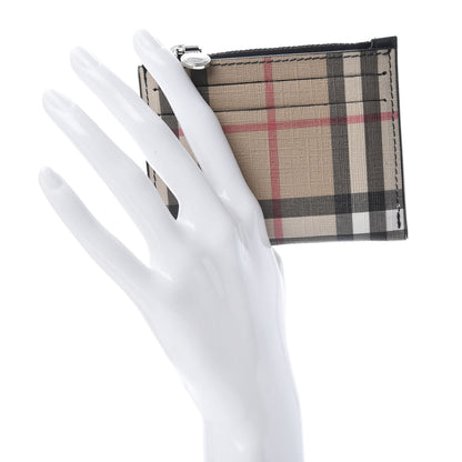 Burberry Coated Canvas House Check Coin Case Card Holder 2 of 8
