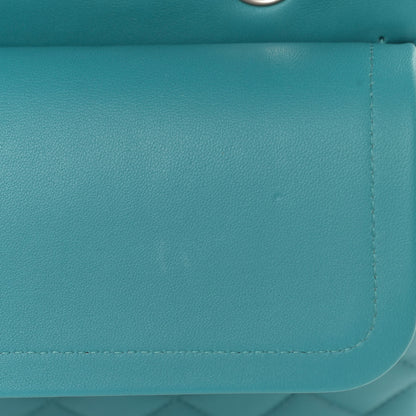 Chanel Lambskin Quilted Medium Double Flap Turquoise 12 of 12