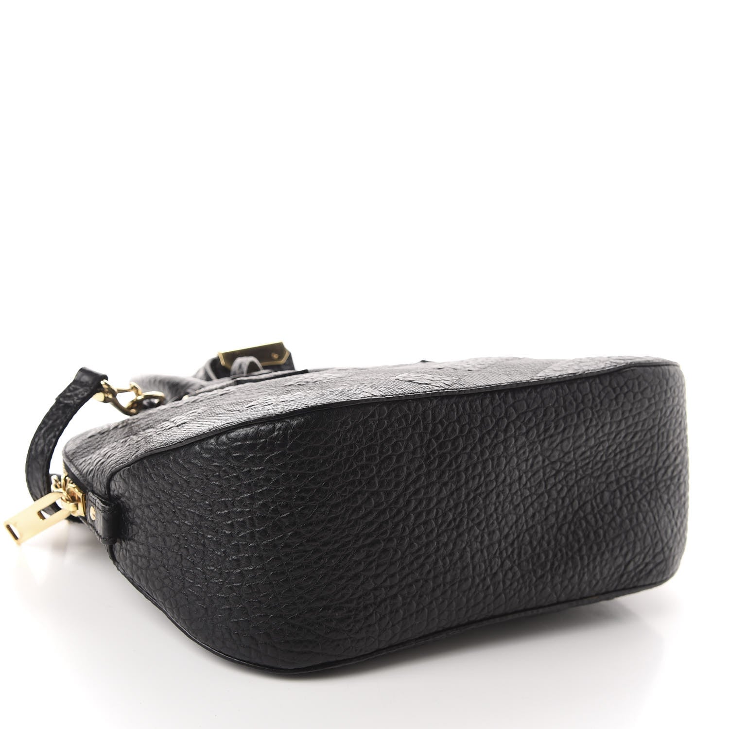 Burberry Heritage Grain Check Embossed Small Orchard Bowling Bag Black 4 of 11