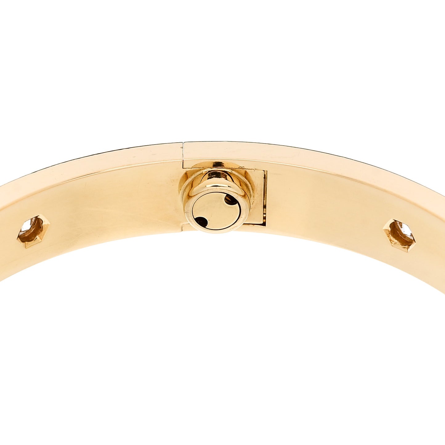 18K Yellow Gold 10 Diamond LOVE Bracelet 16