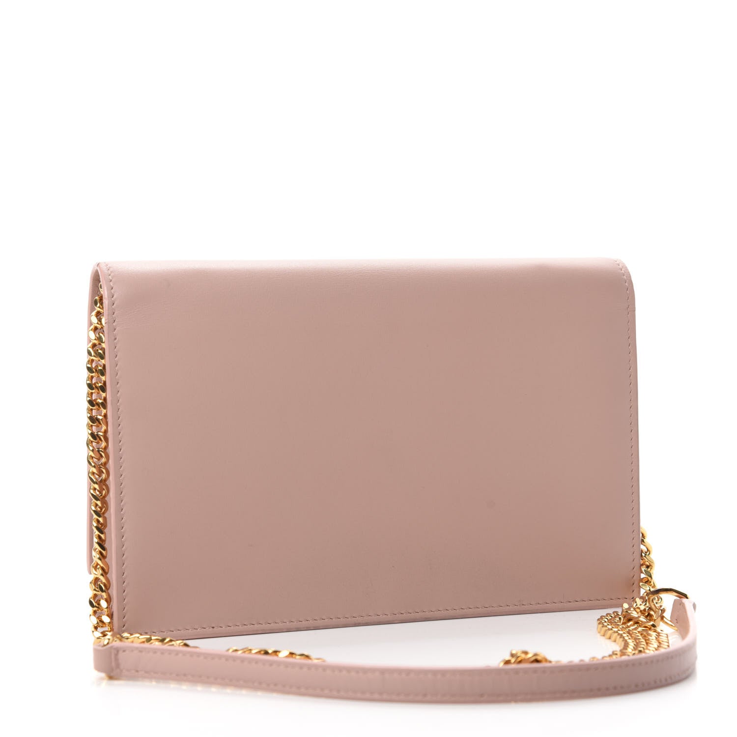 Saint Laurent Smooth Calfskin Classic Monogram Kate Tassel Chain Wallet Pale Pink 3 of 10