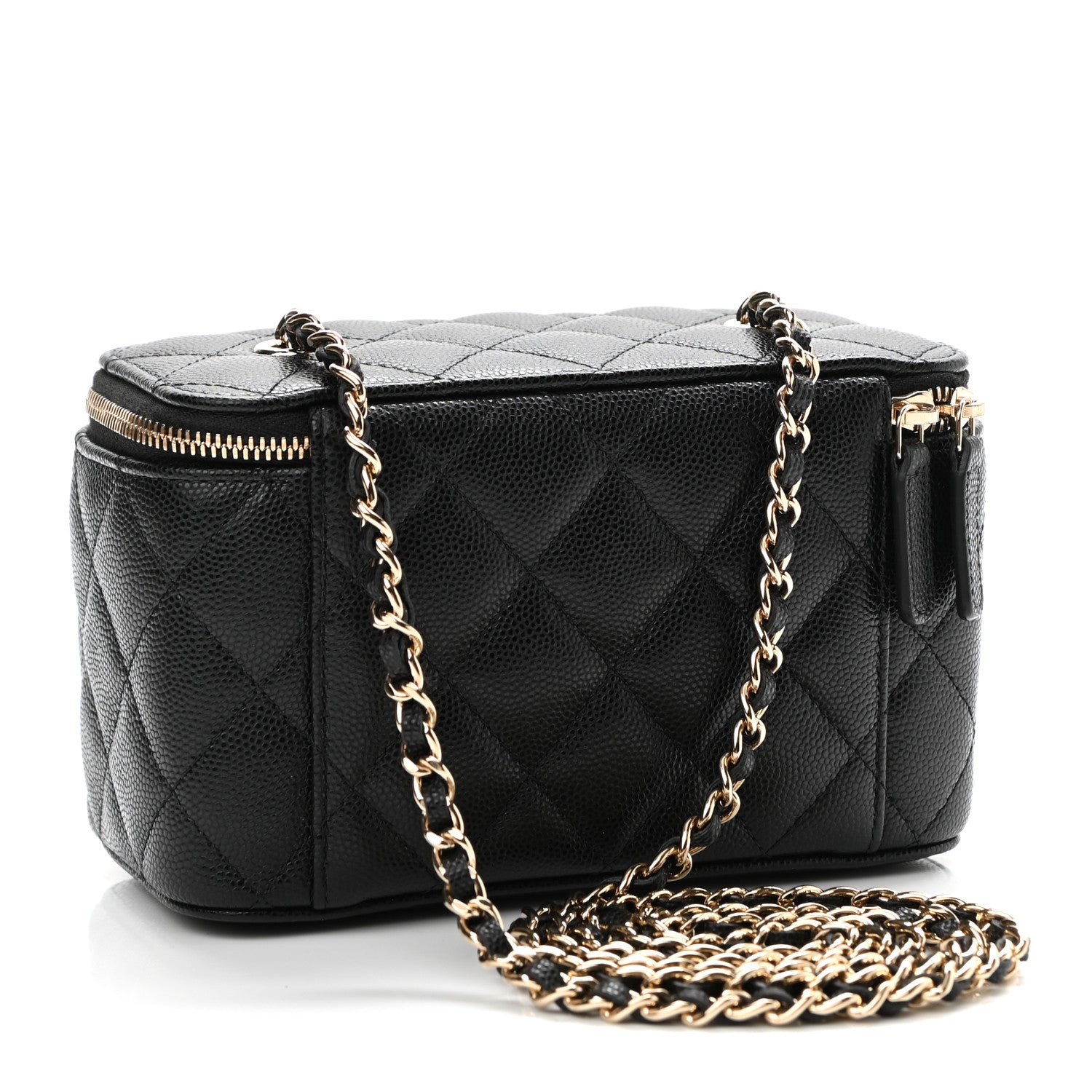 Chanel Caviar Quilted Small Vanity Case With Chain Black 3 of 11