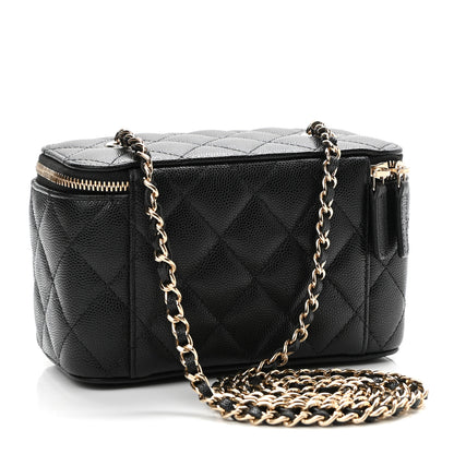 Chanel Caviar Quilted Small Vanity Case With Chain Black 3 of 11