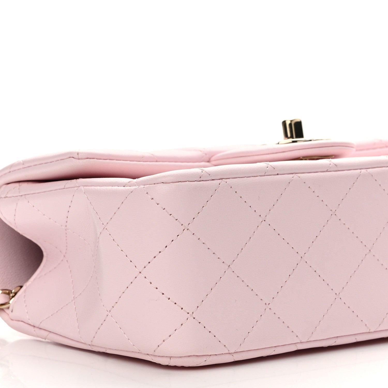 Chanel Lambskin Quilted Mini Top Handle Rectangular Flap Light Pink 9 of 11