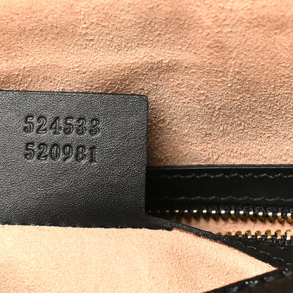 Gucci Suede Patent GG Web Medium Ophidia Top Handle Dome Bag Black 6 of 10