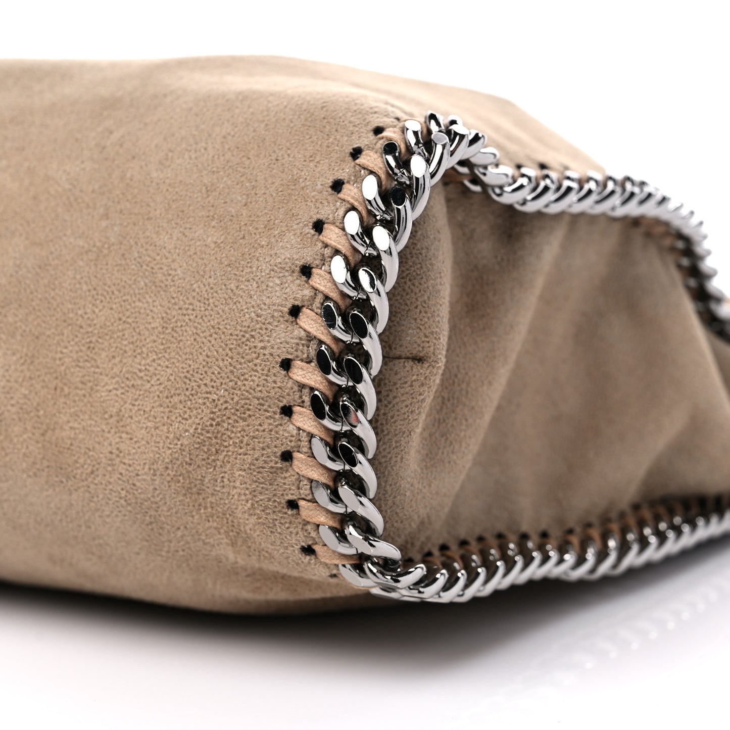 Shaggy Deer Falabella Fold Over Tote Taupe