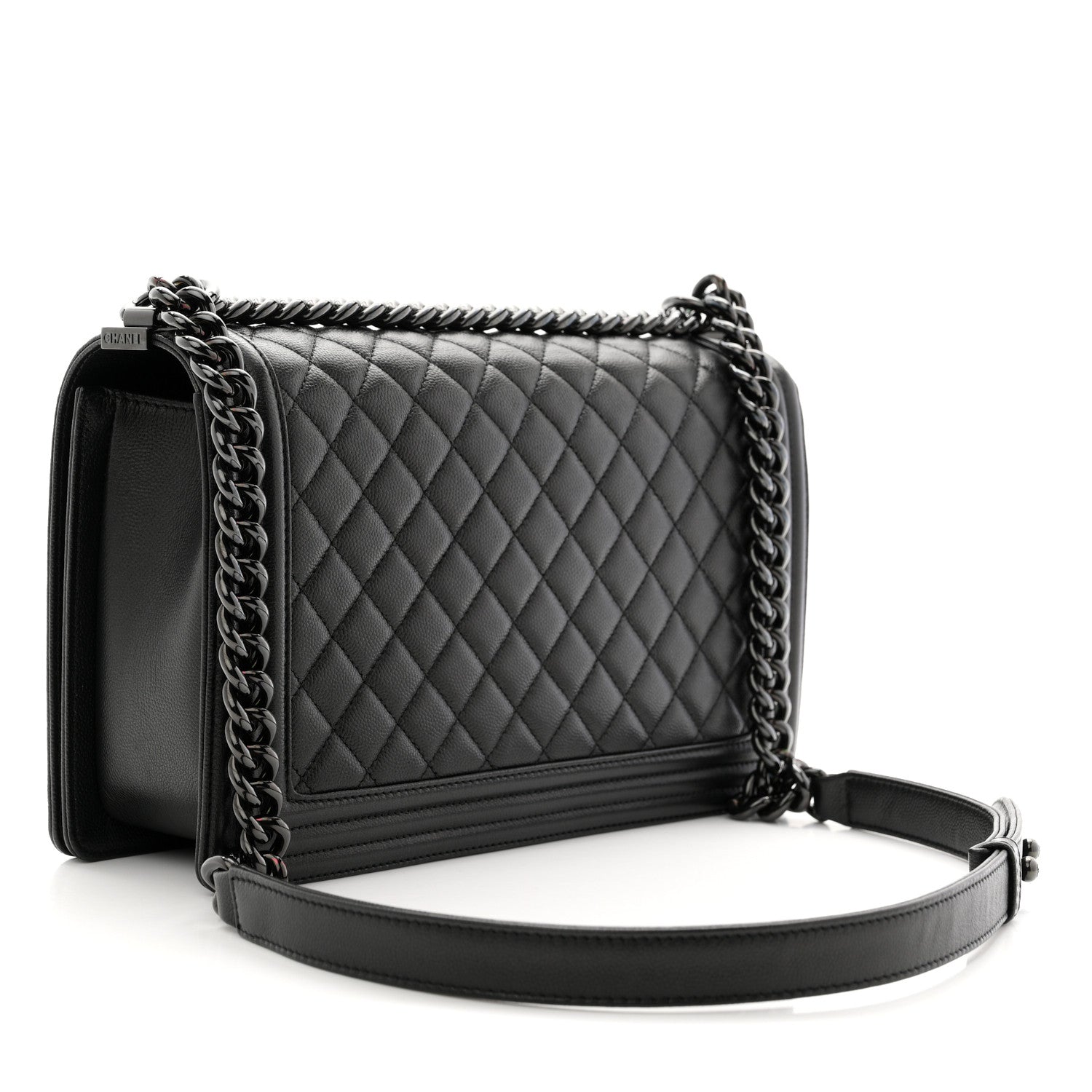 Chanel Caviar Quilted New Medium Boy Flap So Black 3 of 10