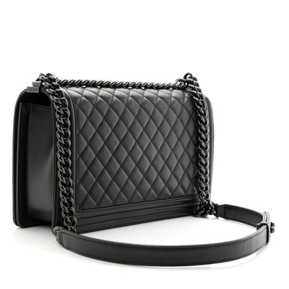 Chanel Caviar Quilted New Medium Boy Flap So Black 3 of 10