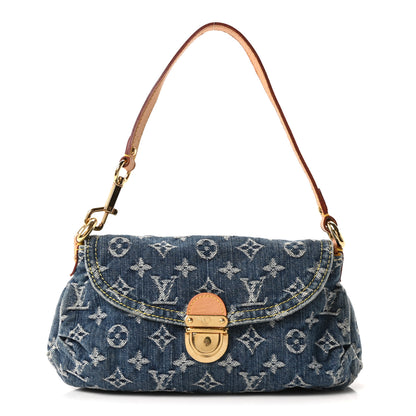 Louis Vuitton Monogram Denim Mini Pleaty Blue 1 of 9