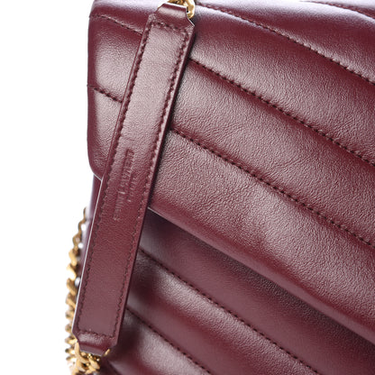 Saint Laurent Calfskin Y Quilted Monogram Medium Loulou Chain Satchel Palissandre 11 of 15