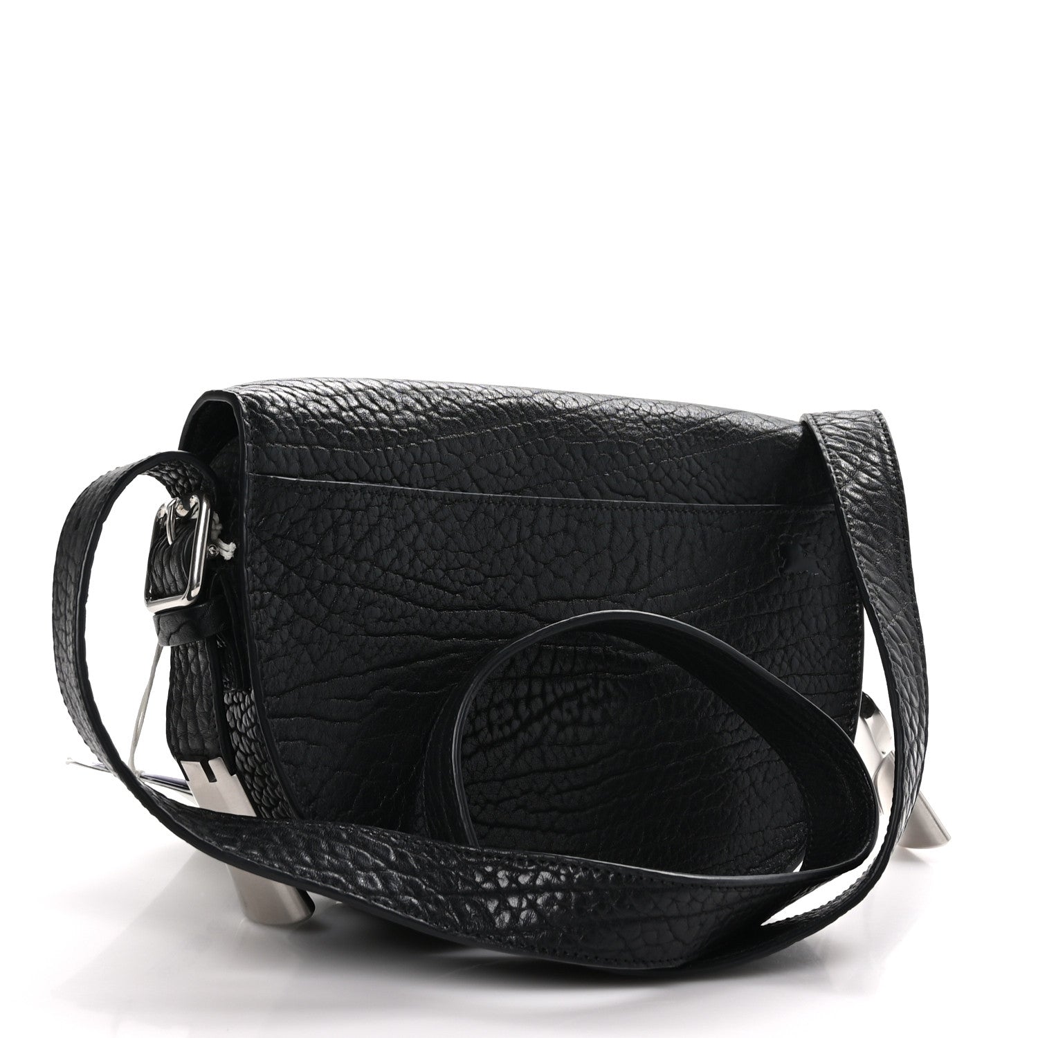 Burberry Grain Calfskin Chess Satchel Bag Black 3 of 9