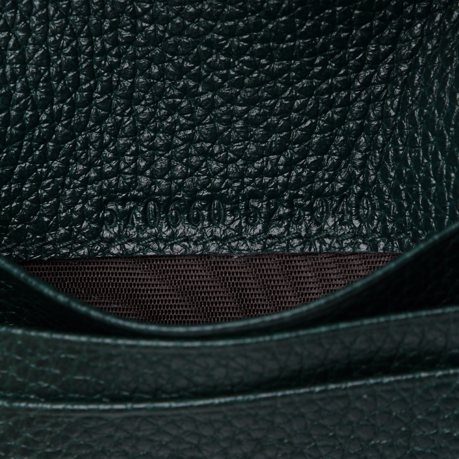 Gucci Grainy Calfskin Zumi Chain Card Case Wallet Vintage Green 8 of 8