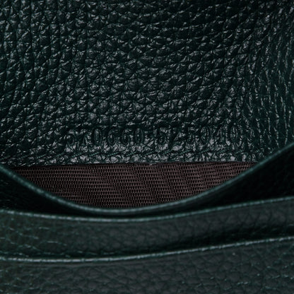 Gucci Grainy Calfskin Zumi Chain Card Case Wallet Vintage Green 8 of 8