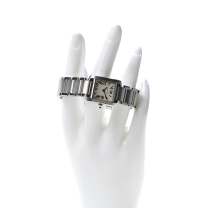 Cartier Stainless Steel 20mm Tank Francaise Quartz Watch 2 of 7